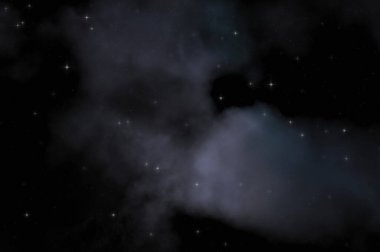 Galaksi uzayındaki yıldız alanı renkli nebula ile. Uzayın derinliklerinin bilim kurgu geçmişi. Ruhsal duvar kağıdı.