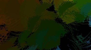 Canlı fırça darbeleriyle boyanmış. Renkli desenli resim. Fırçalanmış duvar kağıdını boya.