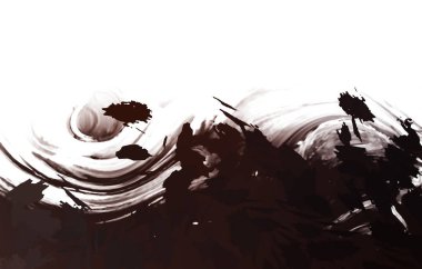 Taranmış Boyalı Soyut Arkaplan. Vahşi kaotik fırça darbeleri. Boya darbeleri. 2D İllüstrasyon. Fırça darbeli resim. 