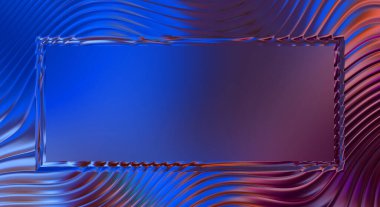 Soyut çerçeveli arkaplan. Renkli, canlı, dalgalı bir duvar kağıdı. Merkezi çerçeveli yaratıcı grafik 2d çizim. Dinamik şekilli modaya uygun sıvı örtüsü.