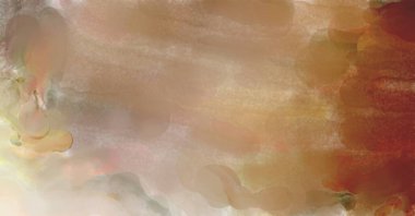 Pastel renklerde suluboya resim. Poster, duvar sanatı, afiş, kart, kitap kapağı ya da ambalaj için rahatlatıcı kompozisyonun yumuşak renkli çizimi. Modern fırça darbeleri resim.