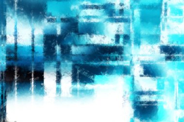 Modern sanat. Renkli çağdaş sanat eserleri. Renkli boya darbeleri. Soyut arkaplanda fırça darbeleri. Fırça boyası. Eşsiz duvar sanatı.