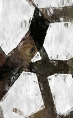 Soyut arkaplanda pürüzlü fırça darbeleri. Fırça boyası. Renkli boya darbeleri. Eşsiz duvar sanatı. Tuvaldeki modern sanat. Renkli çağdaş sanat eserleri. 