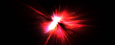 Fütürist mercek patlaması. Parlayan parçacıkları ve çizgileri olan ışık patlaması yıldızı. Güzel soyut ışın arkaplanı.