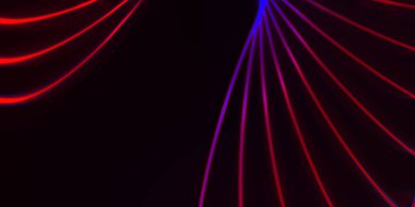 Işık dalgalarının neon renkli soyut tasarımı. Dijital arka plan ve neon ışığı parlama efekti. Parlak ışınlar duvar kağıdı.