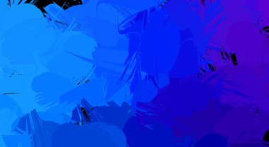 Canlı fırça darbeleriyle boyanmış. Renkli desenli resim. Fırçalanmış duvar kağıdını boya.