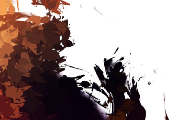 Duvar sanatı Eşsiz ve yaratıcı illüstrasyon. Fırça darbesi ile boyanmış. Renkli fırça darbelerinin soyut arkaplanı. Fırçalanmış canlı duvar kâğıdı. Boyalı sanatsal yaratım.