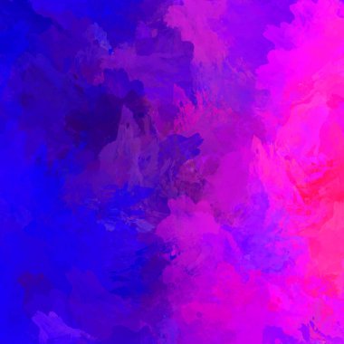 Duvar sanatı Eşsiz ve yaratıcı illüstrasyon. Fırça darbesi ile boyanmış. Renkli fırça darbelerinin soyut arkaplanı. Fırçalanmış canlı duvar kâğıdı. Boyalı sanatsal yaratım.