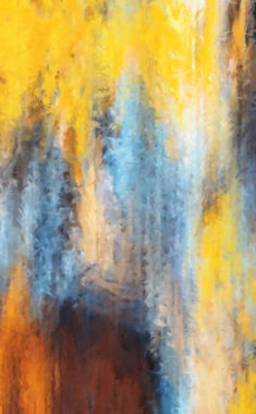 Modern sanat. Renkli çağdaş sanat eserleri. Renkli boya darbeleri. Soyut arkaplanda fırça darbeleri. Fırça boyası. Eşsiz duvar sanatı.