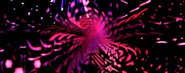 Işık parçacık izleri. Parlayan parçacıkları ve çizgileri olan ışık patlaması yıldızı. Güzel hareketli soyut ışın arkaplanı.