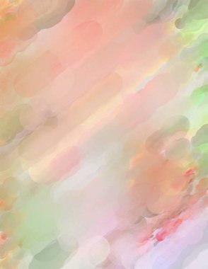 Pastel renklerde suluboya resim. Poster, duvar sanatı, afiş, kart, kitap kapağı ya da ambalaj için rahatlatıcı kompozisyonun yumuşak renkli çizimi. Modern fırça darbeleri resim.