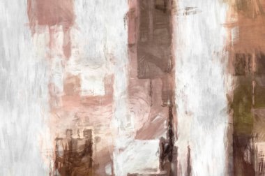 Soyut arkaplanda pürüzlü fırça darbeleri. Fırça boyası. Renkli boya darbeleri. Eşsiz duvar sanatı. Tuvaldeki modern sanat. Renkli çağdaş sanat eserleri. 