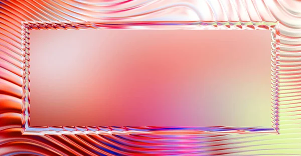 Soyut çerçeveli arkaplan. Renkli, canlı, dalgalı bir duvar kağıdı. Merkezi çerçeveli yaratıcı grafik 2d çizim. Dinamik şekilli modaya uygun sıvı örtüsü.