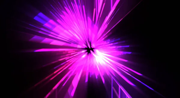 Une Fusée Éclairante Futuriste Étoile Explosion Lumineuse Avec Des Particules — Photo