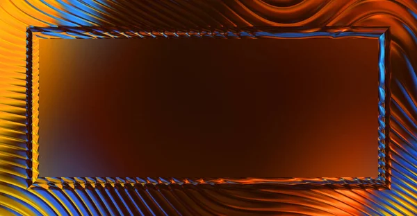 Soyut çerçeveli arkaplan. Renkli, canlı, dalgalı bir duvar kağıdı. Merkezi çerçeveli yaratıcı grafik 2d çizim. Dinamik şekilli modaya uygun sıvı örtüsü.