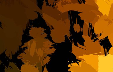 Vahşi fırça darbeleriyle yaratıcı soyut resim. Artistik fırça darbeleriyle donatılmış. Renkli ve canlı bir tasvir. Boyalı sanat.