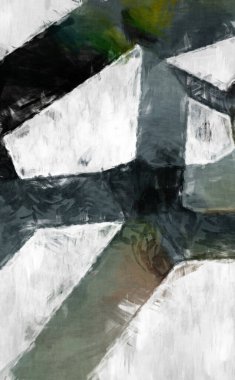 Soyut arkaplanda pürüzlü fırça darbeleri. Fırça boyası. Renkli boya darbeleri. Eşsiz duvar sanatı. Tuvaldeki modern sanat. Renkli çağdaş sanat eserleri. 