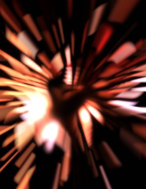 Işık parçacık izleri. Parlayan parçacıkları ve çizgileri olan ışık patlaması yıldızı. Güzel hareketli soyut ışın arkaplanı.