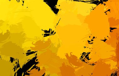 Vahşi fırça darbeleriyle yaratıcı soyut resim. Artistik fırça darbeleriyle donatılmış. Renkli ve canlı bir tasvir. Boyalı sanat.