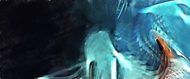 Modern sanat. Renkli çağdaş sanat eserleri. Renkli boya darbeleri. Soyut arkaplanda fırça darbeleri. fırça boyası.