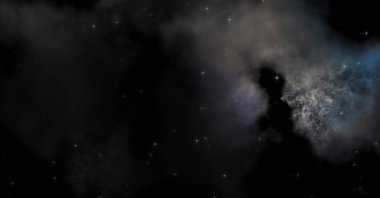 Galaksi uzayındaki yıldız alanı renkli nebula ile. Uzayın derinliklerinin bilim kurgu geçmişi. Ruhsal duvar kağıdı.