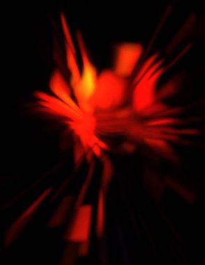 Işık parçacık izleri. Parlayan parçacıkları ve çizgileri olan ışık patlaması yıldızı. Güzel hareketli soyut ışın arkaplanı.