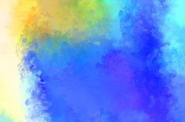 Renkli fırça darbelerinin 2D çizimi. Dekoratif desenli resim. canlı boya desenli arkaplan.