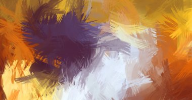 Renkli fırça darbelerinin soyut arkaplanı. fırçalanmış canlı duvar kağıdı. resmedilmiş sanat eseri. Eşsiz ve yaratıcı illüstrasyon.