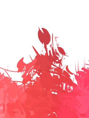 Taranmış Boyalı Soyut Arkaplan. Vahşi kaotik fırça darbeleri. Boya darbeleri. 2D İllüstrasyon. Fırça darbeli resim. 