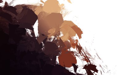 Duvar sanatı Eşsiz ve yaratıcı illüstrasyon. Fırça darbesi ile boyanmış. Renkli fırça darbelerinin soyut arkaplanı. Fırçalanmış canlı duvar kâğıdı. Boyalı sanatsal yaratım.