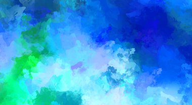 Renkli fırça darbelerinin 2D çizimi. Dekoratif desenli resim. canlı boya desenli arkaplan.