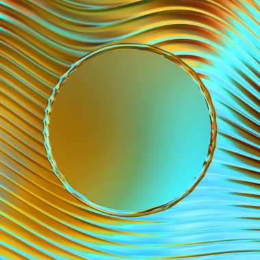 Soyut çerçeveli arkaplan. Renkli, canlı, dalgalı bir duvar kağıdı. Merkezi çerçeveli yaratıcı grafik 2d çizim. Dinamik şekilli modaya uygun sıvı örtüsü.