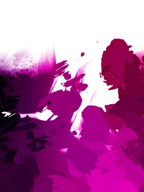 Taranmış Boyalı Soyut Arkaplan. Vahşi kaotik fırça darbeleri. Boya darbeleri. 2D İllüstrasyon. Fırça darbeli resim. 