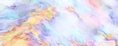 Çağdaş sanat. El yapımı resim. Modern sanat eserleri. Yüzeyde suluboya fırça darbeleriyle resim yapmak. 2D çizim. Sanatsal arkaplan resmi. Tablo üzerinde soyut resim. Renkli doku.