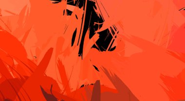 Sanatsal soyut arkaplan. Doku boyalı duvar kağıdı. Boya darbeleriyle yaratıcı bir illüstrasyon. Fırça desenli resim.