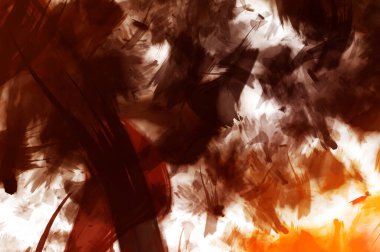 Sanatsal soyut arkaplan. Doku boyalı duvar kağıdı. Boya darbeleriyle yaratıcı bir illüstrasyon. Fırça desenli resim.