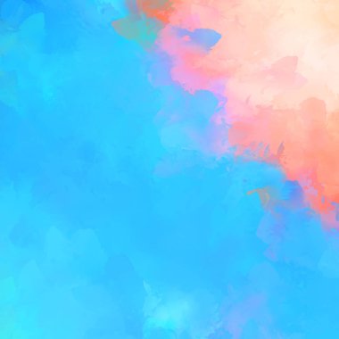 Yaratıcı soyut resim. Artistik fırça darbeleriyle donatılmış. Renkli ve canlı bir illüstrasyon. boyalı sanat.