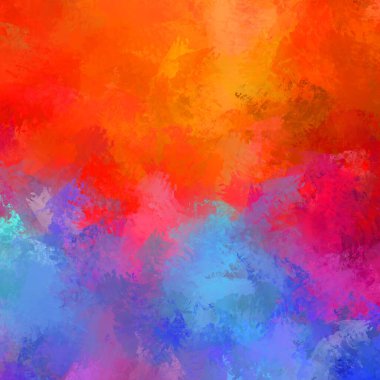 Yaratıcı soyut resim. Artistik fırça darbeleriyle donatılmış. Renkli ve canlı bir illüstrasyon. boyalı sanat.