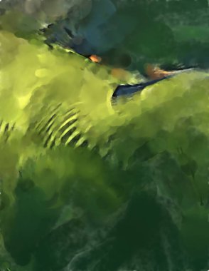 Modern sanat. Renkli çağdaş sanat eserleri. Renkli boya darbeleri. Soyut arkaplanda fırça darbeleri. fırça boyası.