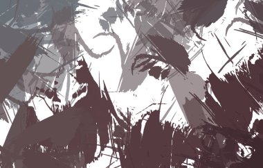 Sanatsal soyut arkaplan. Doku boyalı duvar kağıdı. Boya darbeleriyle yaratıcı bir illüstrasyon. Fırça desenli resim.