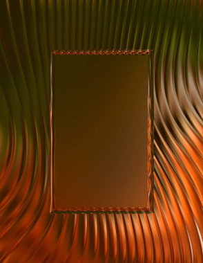 Soyut çerçeveli arkaplan. Renkli, canlı, dalgalı bir duvar kağıdı. Merkezi çerçeveli yaratıcı grafik 2d çizim. Dinamik şekilli modaya uygun sıvı örtüsü.