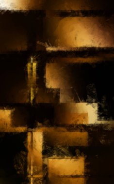 Modern sanat. Renkli çağdaş sanat eserleri. Renkli boya darbeleri. Soyut arkaplanda fırça darbeleri. Fırça boyası. Eşsiz duvar sanatı.