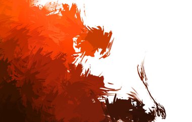 Duvar sanatı Eşsiz ve yaratıcı illüstrasyon. Fırça darbesi ile boyanmış. Renkli fırça darbelerinin soyut arkaplanı. Fırçalanmış canlı duvar kâğıdı. Boyalı sanatsal yaratım.