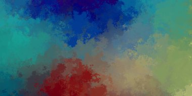 Fırça darbesi ile boyanmış. Sanatsal canlılık ve renkli duvar kâğıdı. Kaotik resim. Taranmış Boyalı Soyut Arkaplan. 