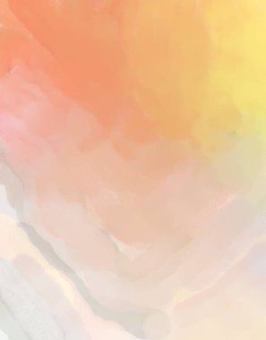 Yumuşak suluboya duvar kağıdı. Hafifçe fırçalanmış renkleri olan sanatsal bir resim. Pastel renkler arkaplana dokunmuş. Soyut duvar sanatı..