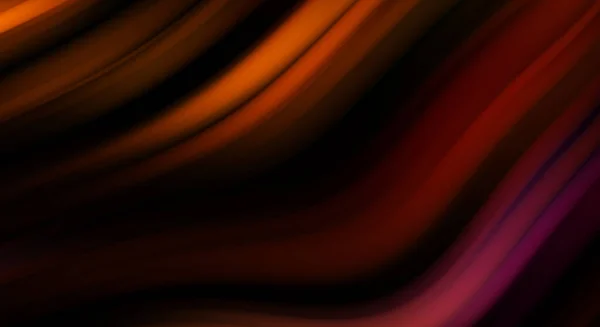 Lignes Lisses Colorées Sur Fond Noir Ondes Couleur Vibrantes Liquides — Photo