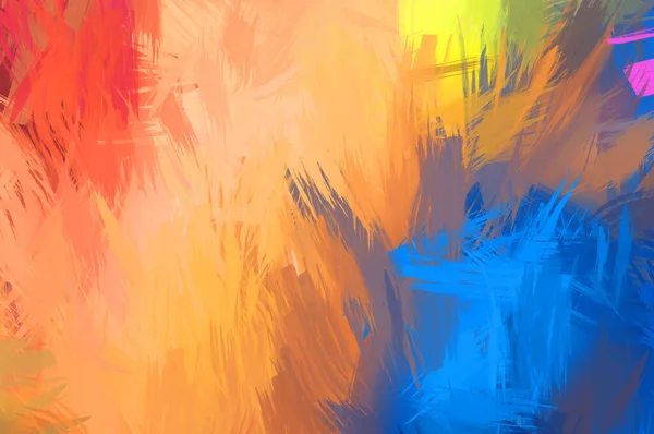 Abstract Background Colorful Brush Strokes Brushed Vibrant Wallpaper Painted Artistic — Stock Photo, Image