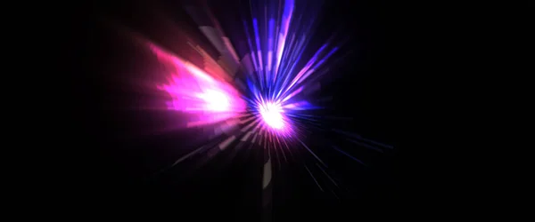 Futuristic Lens Flare Light Explosion Star Glowing Particles Lines Beautiful — Stock Photo, Image