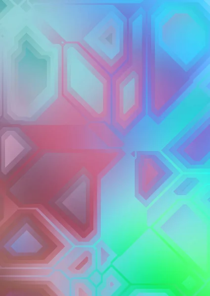Warstwy Kolorowych Żywych Kształtów Geometrycznych Cyfrowa Ilustracja Układu Technologicznego Futurystyczny — Zdjęcie stockowe