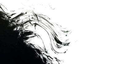 Taranmış Boyalı Soyut Arkaplan. Vahşi kaotik fırça darbeleri. Boya darbeleri. 2D İllüstrasyon. Fırça darbeli resim. 